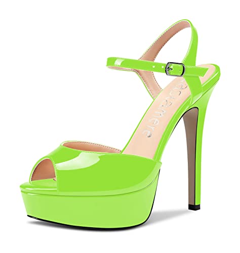 Chaussures mariage et soirée à talon ouvert et plate-forme 13CM