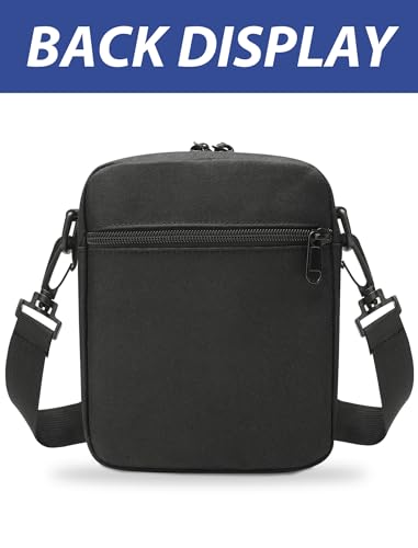 MOCOCITO Umhängetasche, Schultertasche für Herren, Kuriertasche aus Nylon, Messenger Bag für Tägliches Leben Reise(Groß-Schwarz)