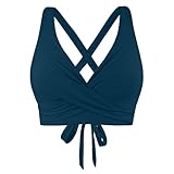 👙 Badeanzug Oberteil für Teenager: Das Bikini Oberteil besteht hochelastischem weichem Schnell trocknend Material sorgt so für Tragekomfort. Es ist für Frauen aller Altersgruppen geeignet.
