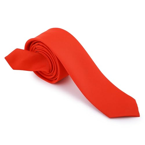 Image of Solid Color Slim Microfiber Tie-Matte Finish Tie for Men, Boys, Gents-Formal & Casual Wear-Combo Pack