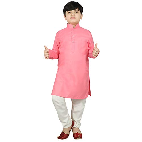 Image of SG YUVRAJ Raw Silk Kurta Set for Boys
