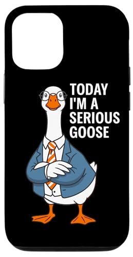Today I'm A Serious Goose�AFunny Goose �X�}�z�P�[�X iPhone 12/12 Pro �p