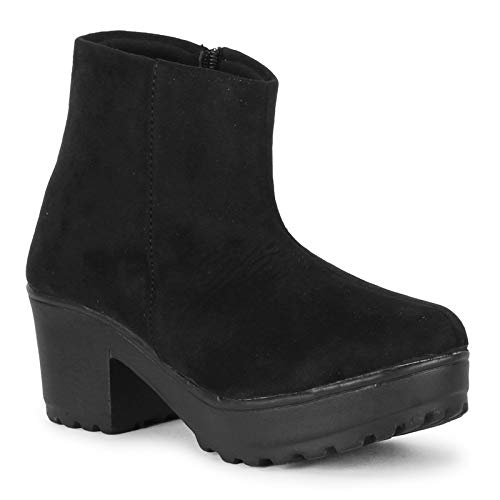 Commander Latest Casual Boots for Girls and Women (8UK)(41EU) (Black)