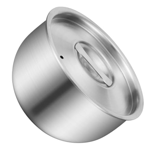 Gatuida Bol de Acero Inoxidable para Cocinar al Vapor Huevos con Tapa Recipiente para Sopas Utensilio de Cocina Duradero y Seguro Superficie Lisa sin Cortantes Resistente y Fácil de