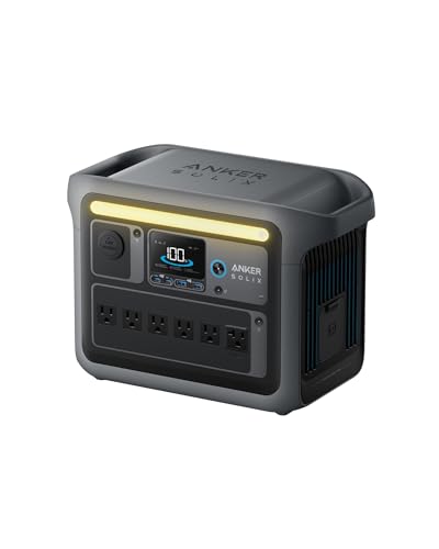 Anker SOLIX C1000 Portable Power Station, 1800W (Peak 2400W) Solar Generator, Full Charge in 58 Min, 1056wh LiFePO4 Battery for Home Backup, Power Outages, and Outdoor Camping (Optional Solar Panel)