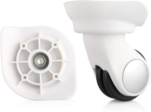 Luggage Wheel,Luggage Suitcase Wheels, 360 Degree Swivel Luggage Mute Wheel Suitcase Replacement Repair Wheels Parts Spinner (W138#)(White)