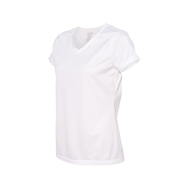 Augusta Sportswear Women's Wicking Tee Shirt, White, X-Large