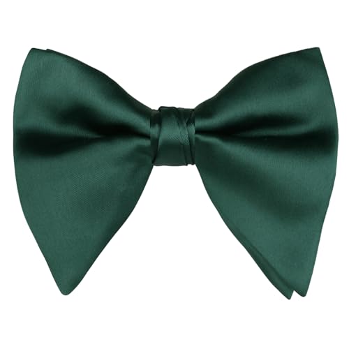 Image of Alizeal Velvet Pre-tied Adjustable Bow Tie for Men Oversize Formal Solid Tuxedo Bowtie