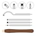 IMOTECHOM 4-Pieces Carbide Tipped Woodturning Tools Lathe Chisel Set with Stainless Steel Blade, Wooden Box