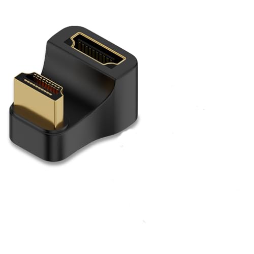 YFFSFDC 180度角度付きHDMI-HDMIアダプター U型 U字 HDMI オス-HDMI メスアダプタ 上向きHDMI 延長アダプタ 48Gbps HDMI 2.1アダプタ 8K@60Hz 4K@120Hz テレビ HDR フルHD 対応 ポータ
