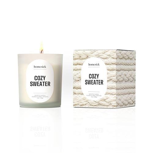 Homesick Cozy Sweater Candle – 13.75 oz Jar with Soy