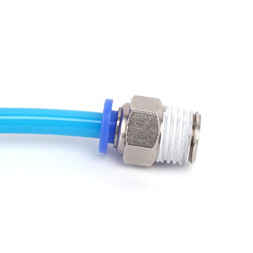 Sns 1/4"Tube Od X 3/8 Npt Male Straight Nickel Plated Brass Push To Connect Pneumatic Fittings（10 Pcs） Spc1/4-03Nptbe #TOP1