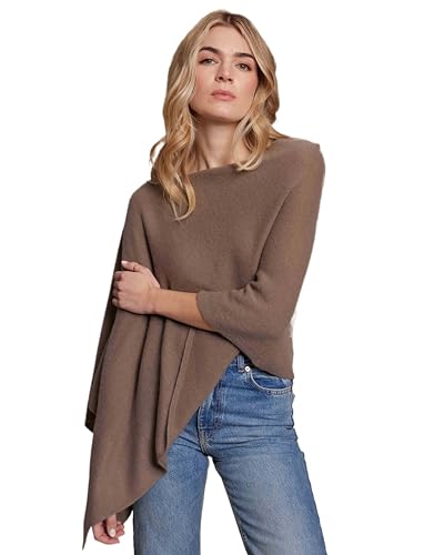 Image of CLAUDIA NICHOLE Womens 100% Cashmere Dress Topper - Cashmere Poncho Wrap