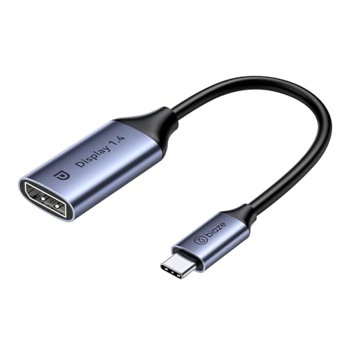 biaze USB C to DisplayPort 1.4 Adapter 8K@60Hz Thunderbolt 4/3 to DisplayPort Converter Compatible with iPhone 16/15 Galaxy S25 MacBook Pro/Air iPad XPS