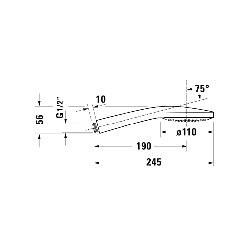 Douchette ronde Duravit MinusFlow économie d'eau 110mm - 6