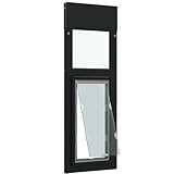 Liberty Dragon Panel for Horizontal Sliding Windows | Aluminum Frame with Closing Cover for Home & Rentals | Black, Medium Flap, 35' - 36.5' Height Range