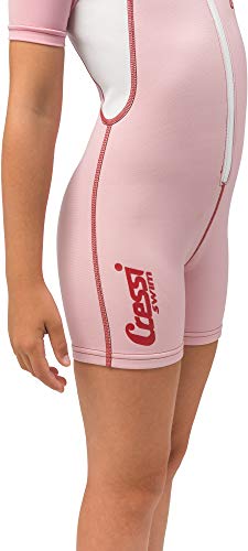 Cressi Kid Shorty Wetsuit 1. 5 mm - Shorty Neoprenový oblek pro děti Ultra Stretch Neopren, růžová/bílá, L (4 let)