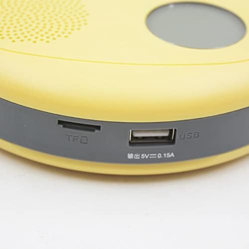 Portable CD Player with Earphone | CD/CD-R/CD-RW/MP3 Compatible | LCD Display | Remote Control | USB/TF Card Socket Home Car Travel Yellow