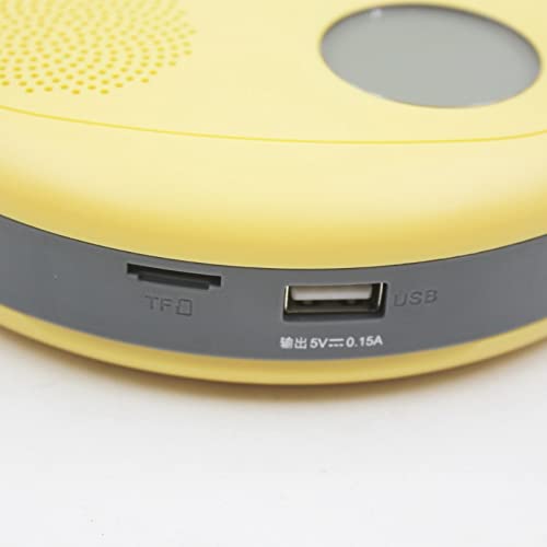 Player Portátil CD Jugador con Auricular | CD/CD-R/CD-RW / MP3 Compatible | LCD Mostrar | Control Remoto | USB/TF Tarjeta de Encanto for el hogar y Viaje Amarillo