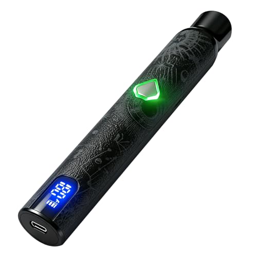 VapeMaster Skywalker Mini Dry Herb Vaporizer Pen Portable Herbal Vaporiser - Next-Gen Quartz Chamber Temperature Control LED Display Pure Vapor No Nicotine (Dark Black)