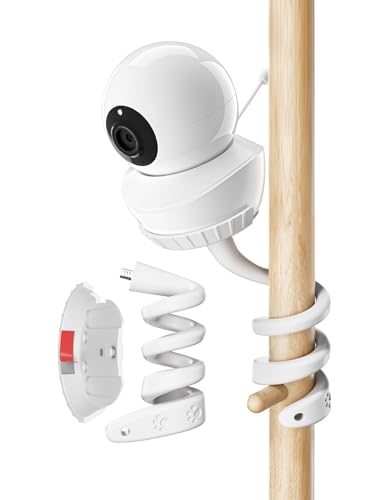 Augstci Soporte para monitor de bebé compatible con monitor Babysense HD S2/V43 y otros monitores de bebé con agujero roscado de 1/4 de 15.7 pulgadas, abrazadera de clip flexible con brazo largo de