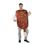 Disfraz de una sola pieza. Bristol Novelty - Disfraz ridículo de Helado de Chocolate para Adultos (Tamaño Único) (Marrón)