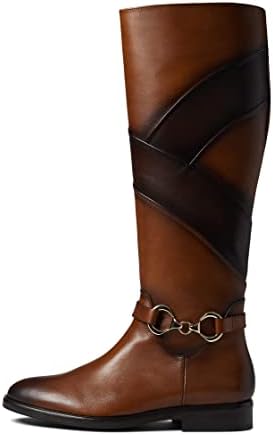 FRANCO CUADRA Women's Riding Boot in Genuine Leather Brown 8.5