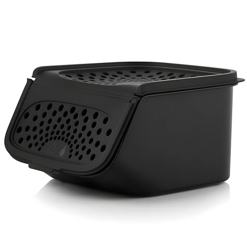 Tupperware Coffre à Ail et Échalotes 2,3 L - Rangement Cuisine Opaque Conservation Optimale - Couvercle Rabat Amovible - Polypropylène - 21x19x11,8 cm -...