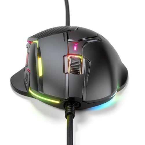 Image of Game Wired Luminous Mouse Silent USB Mouse with RGB Lighting for Desktop, Office & Gaming Use 1.2m Cable Length & Laptop Compatible Designed for Ergonomic Comfort