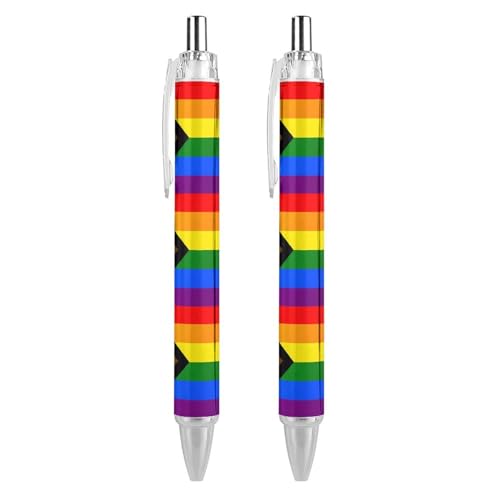 Stylos à bille rétractables à écriture lisse et pointe fine 0,5 mm