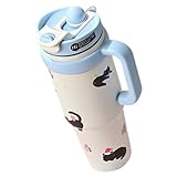 Jiimhte Wasserflasche | Auslaufsicherer 1000ml Becher Mit Griff - Kinder Wasserflasche Mit Niedlichem Muster Design,Für Mädchen Schule Frauen Männer Getränke