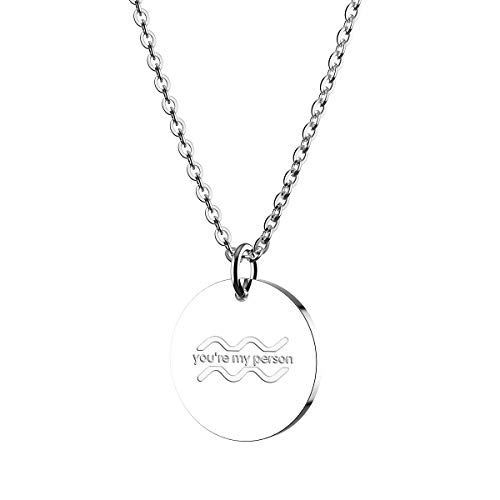 omodofo Zodiac Jewelry Aquarius Necklace January February Constellation Pendant Birthday Gift for Women Girls