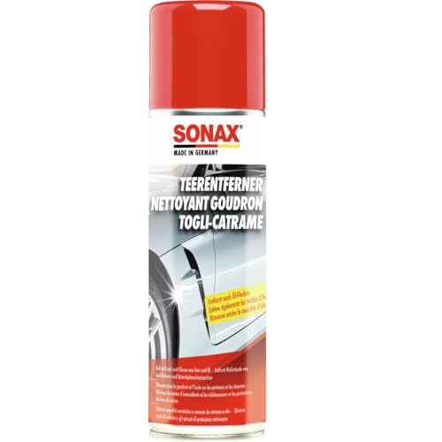 SONAX Nettoyant goudron (300 ml) pour éliminer efficacement les taches de goudron, d’huile et résidus d’autocollants | Réf: 03342000