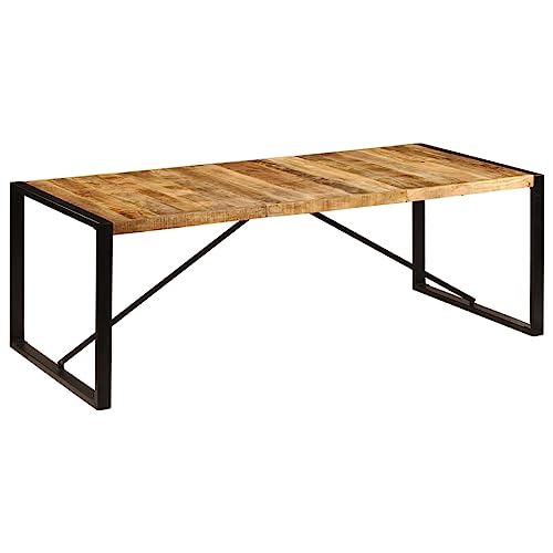 Brokky 247408 Tavolo da Pranzo 220x100x75 cm in Legno Massello di Mango Tavolo da Pranzo,Tavolo da Cucina,Tavolo da Sala,Tavolo da Soggiorno,Scrivania,per Cucina