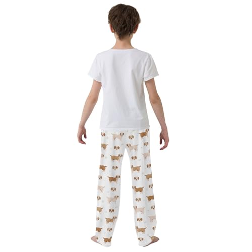 Boys' Pants Cute Dog Bulldog Basset Long Bottoms Jogger Pants Elastic Waist Trousers with Pockets S-XL3