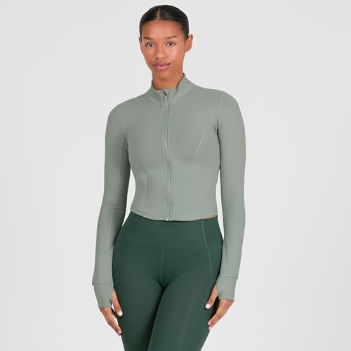 Image of YITTY Active Women's Ultraluxe Full Zip Jacket, Athleisure, 4-Way-Stretch, Thumbholes