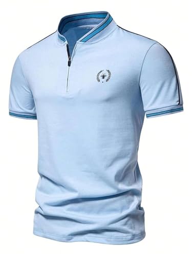 Image of Men's Solid Cotton Rich Polo T Shirt | Collar Tshirts | Half Sleeves | Plain-Regular Fit (Available in Plus Size and Combo Pack of 2)