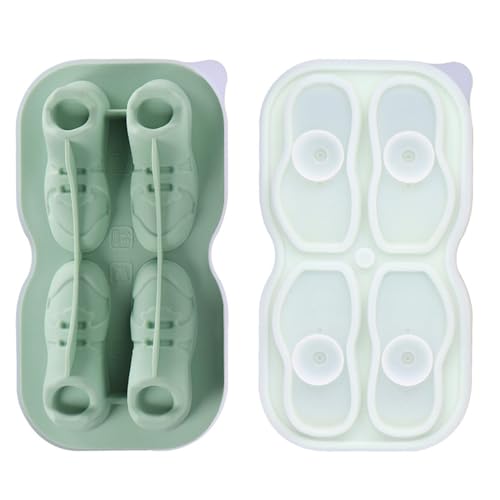 Molde de silicona para hielo con 4 cavidades en forma de zapato miniatura 1