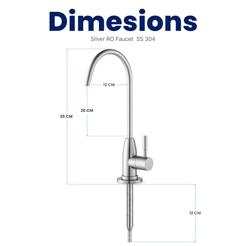 Image of Shapure Premium 304 Grade Steel Faucet for RO Water Purifier | 100% Lead-Free | Enhance Your Water Filtration Experience (Faucet SS304)