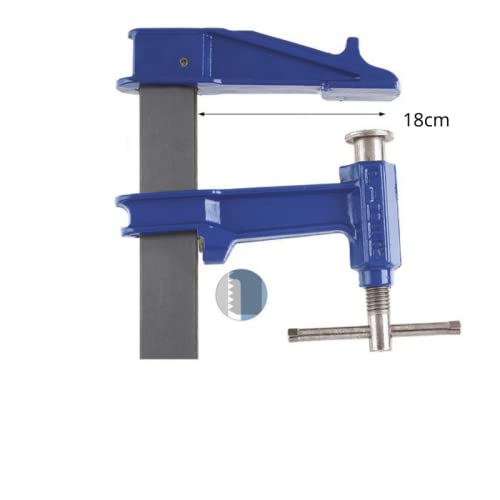 2 Piezas Tornillo de apriete con de barra de acero y tornillo de fácil liberación. Sistema de émbolo con doble rosca. Sargento fabricado en acero, con barra dentada para mas seguridad. 120x300mm