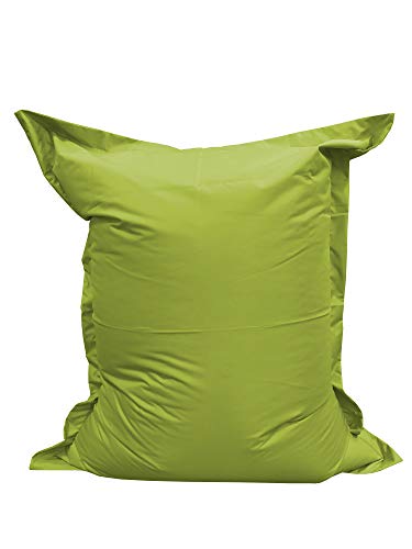 chilly pilley Beanbag L XL XXL Cojín De Suelo Beanbag Relleno De Espuma De Poliestireno Beanbag Gigante para Acostarse Y Sentarse Resistente Al Agua Repelente Al Agua (100x70, Verde)