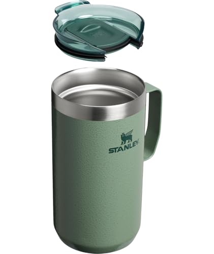 Image of STANLEY Everyday Camp Mug 24oz | Drink Through Lid | Cup for Coffee, Tea and Drinks | Insulated Stainless Steel Coffee Mug | BPA-Free | Hammertone Green