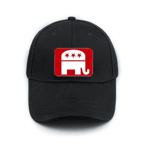 Casquette de baseball noire ameelephant emblème républicain aux finitions soignées