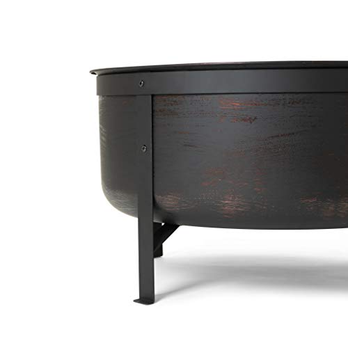 Amazon Basics Deep Bowl Round Fire Pit - 30-Inch, Brushed Copper #TOP1