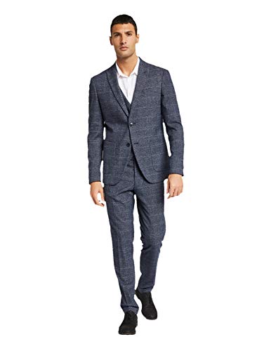 Robe en prince de Galles Gaudì bleue pour un look élégant de bureau
