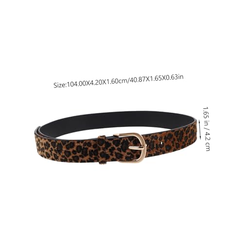NOLITOY Leopard Print Wide Belt for Women Adjustable Statement Girdle for Casual Formal Boho Outfits Versatile Fashion Accessory for Any Occasion2