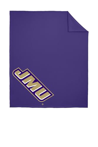 Sport Your Gear James Madison JMU Dukes Prime Logo Comfortable Stadium Fleece Officially Licensed Game Day, Tailgating Throw Blanket 50" X 60"