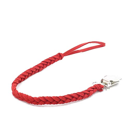 Windy5 Leder Woven-Legierung bunten Schnullerketten Geflochtene Clip-Halter Babyernährung Beißring Zubehör