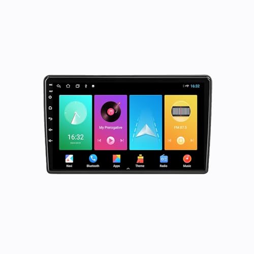 9" Android 15 Pantalla Táctil Radio 2 DIN Coche Pantalla para Fiat Ducato 2005-2023 con Enlace Espejo/GPS/FM/BT/Ventilador de refrigeración/Reproductor Multimedia(6+128G)