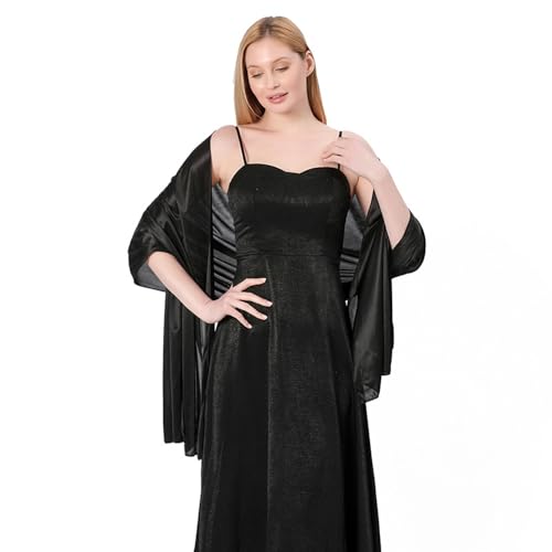 Culuze Women’s Satin Silk Shawl and Wrap for Evening Party Dresses Bridal Bridesmaid Wedding Shawl Shoulder Cover Up